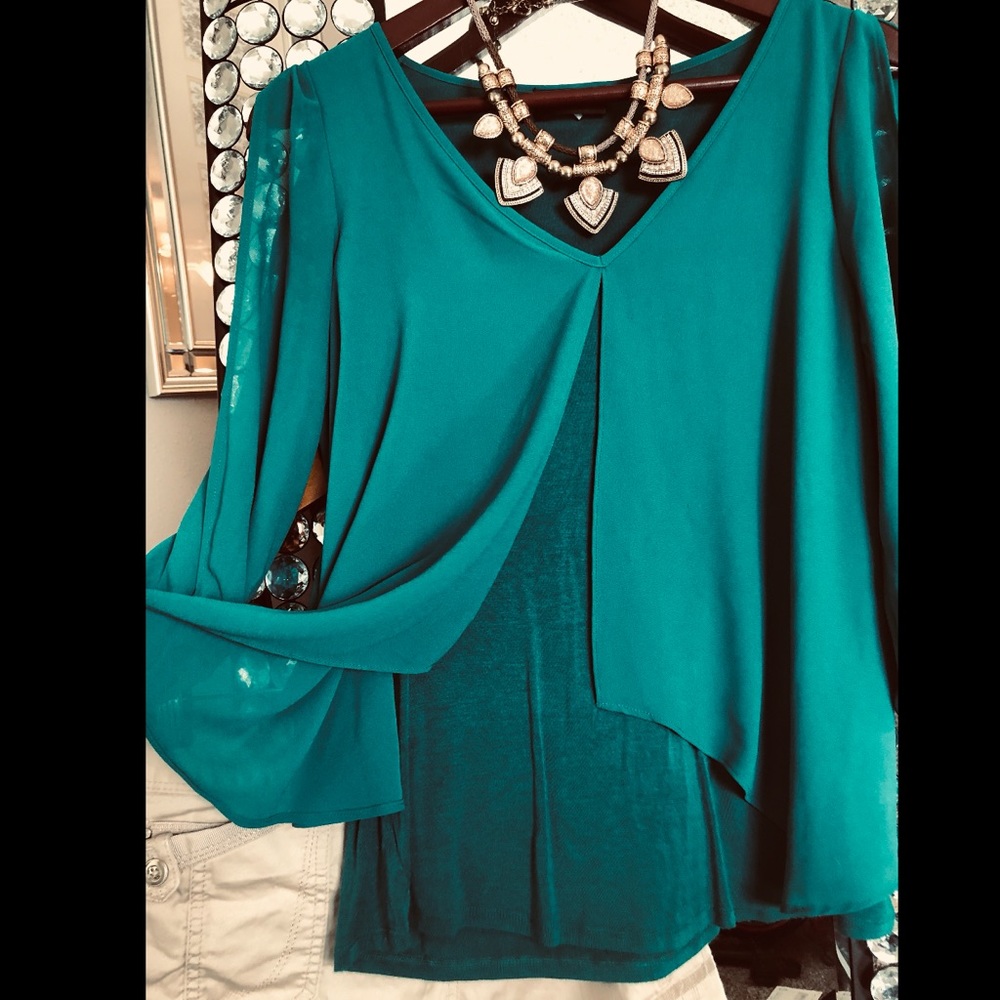 Split Sleeve Chiffon Blouse!!!